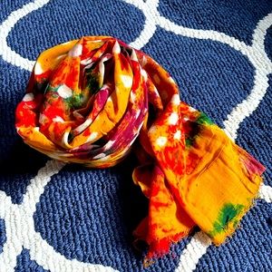 Cotton multicolored scarf